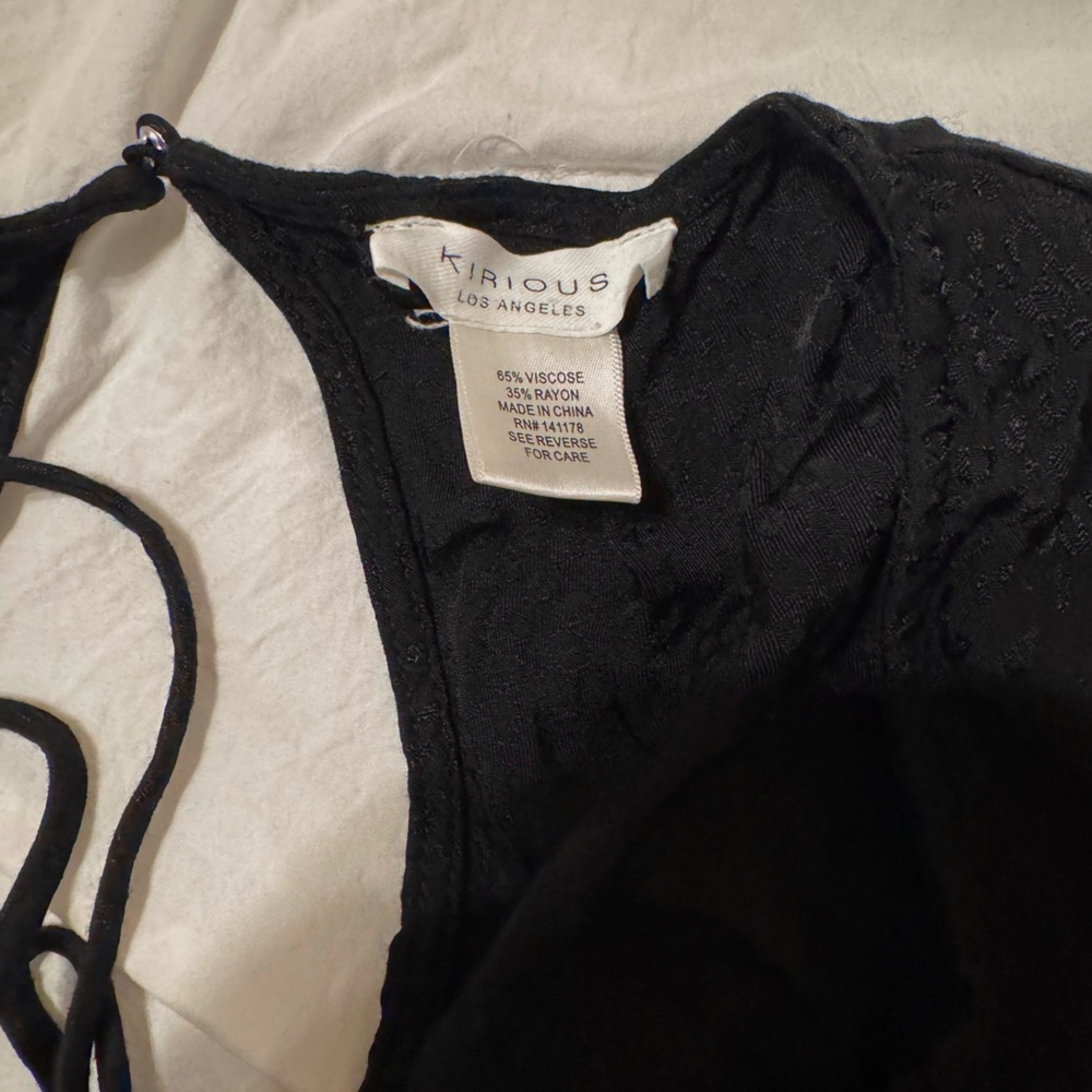 Leopard Print Black Longsleeve Backless Top from Marshalls